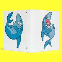 Laughing Cartoon Sharks Binder