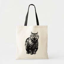 Laughing Cat Budget Tote Bag