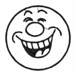 Laughing Face Embroidered Shirt
