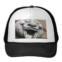 laughing garden gnome of cement trucker hat