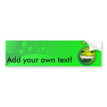 Laughing green alien bumper stickers