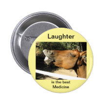 Laughing Horse Button