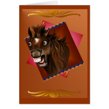 Laughing Horse Expressions Card
