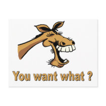 Laughing Horse - You Want What? Postcard
