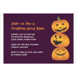 Laughing pumpkins fun cute Halloween invitation