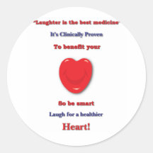 Laughter clinically proven to benefit your heart sticker