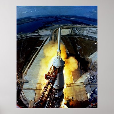 Launch of First Men to the Moon - Apollo 11 Print by Space_Exploration