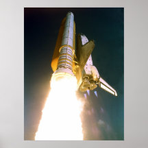 Launch of Space Shuttle Atlantis (STS-112) Poster