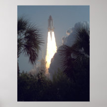 Launch of Space Shuttle Columbia (STS-28) Poster