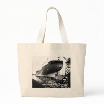 Launching of the Edmund Fitzgerald  6-8-1958 (#1) Canvas Bag