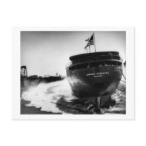 Launching of the Edmund Fitzgerald  6-8-1958 (#3) Post Cards