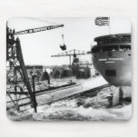 Launching of the Edmund Fitzgerald  6-8-1958 (#5) Mousepad