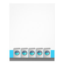 Laundromat Letterhead - color changeable letterhead