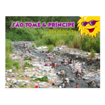 Laundry Day in Sao Tome and Principe, Africa Post Cards