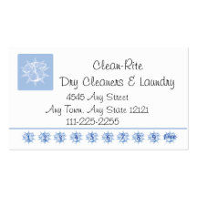 Laundry dry cleaner Customer Loyalty Punch Card Business Card Template