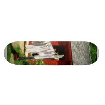 Laundry Hanging on Line Skate Board Deck