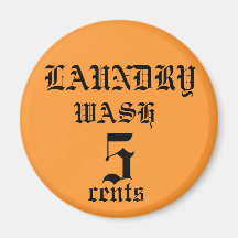 Laundry Magnets - Wash 5 Cents