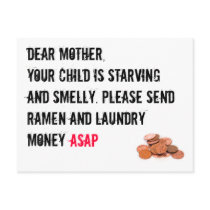 Laundry Money Card Postcards