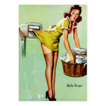Laundry Pinup Business Card Template