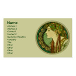 Laurel, Alphonse Mucha Business Card
