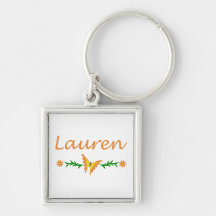 Lauren (Orange Butterfly) Keychain