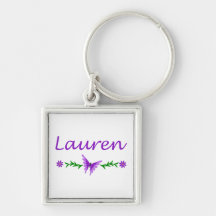 Lauren (Purple Butterfly) Keychain