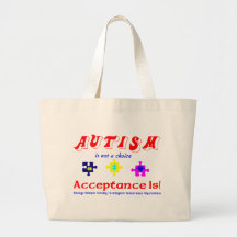 L'AUTISME N'EST PAS UN CHOIX SAC EN TOILE