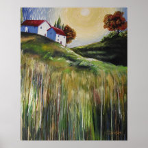 L'automne chuchote la copie d'art de paysage affiches
