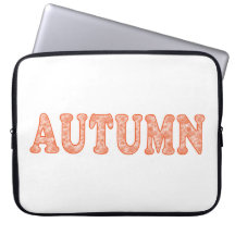L'automne orange d'automne laisse la conception sa housses pour  ordinateur portable