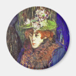 Lautrec: Jane Avril Enters the Moulin R. Fridge Magnets