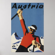 L'Autriche - affiche vintage de voyage