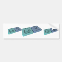 Lav as La Lanthanum and V Vanadium Bumper Stickers