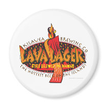 Lava Lager Hawaiian Beer Fridge Magnet
