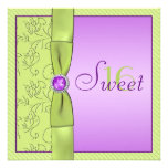 Lavande et invitation Chartreuse de sweet sixteen