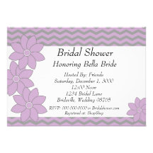Lavande nuptiale d'invitation de douche et floral 