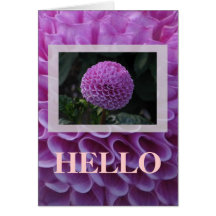 Lavander Dahlia Greeting Card