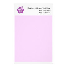 Lavander hibiscus flower Stationery