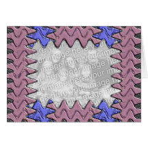 Lavendar and Blue Photo Frame Greeting Cards
