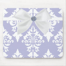 Lavendar and White Mousepad