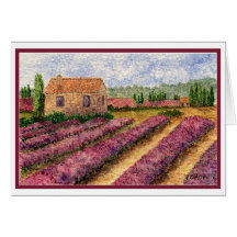 Lavendar Fieldsin Provence Card