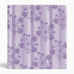 Lavendar Floral and Stripe Binder