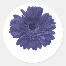 Lavendar Flower Round Stickers