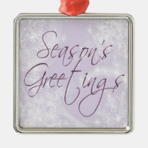 Lavendar Snowflake Ornament