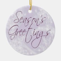 Lavendar Snowflake Ornament