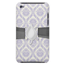 lavender and cream lovely damask iPod touch Case-Mate case