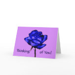 Lavender-blue Rose Fantasy Greeting Card