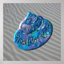 Lavender & Blue Shell Print