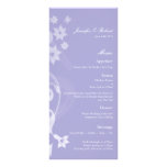 Lavender Branch Wedding Menu Card Rack Card Design