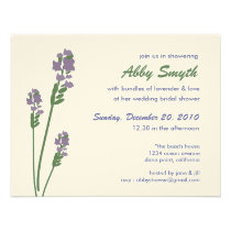 Lavender Bridal or Baby Shower invitations
