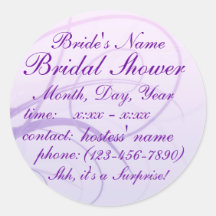 Lavender Bridal Shower stickers